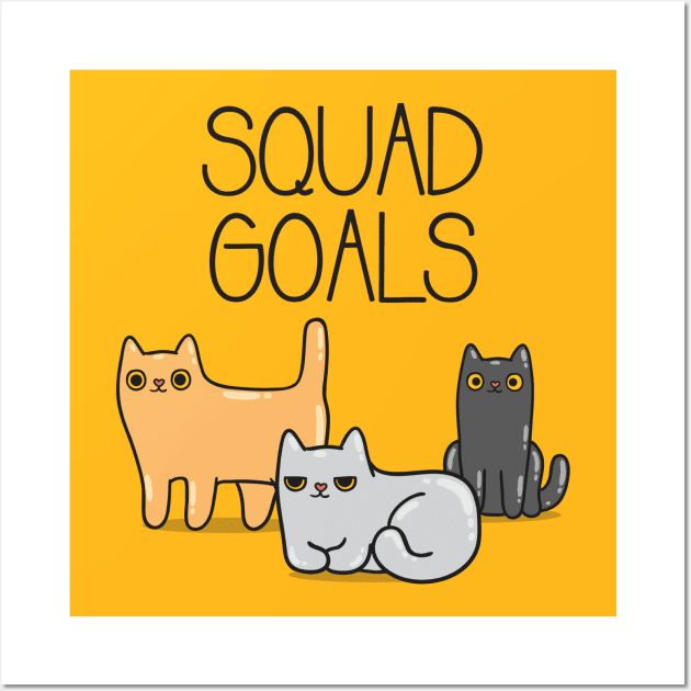 Squad Goal Cat Wall Art by CHirst87